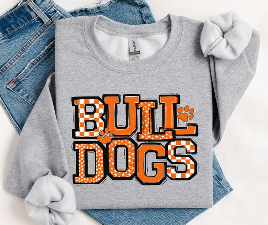 Bulldogs - Orange Mix Paw (So Sporty Mascot) - DTF