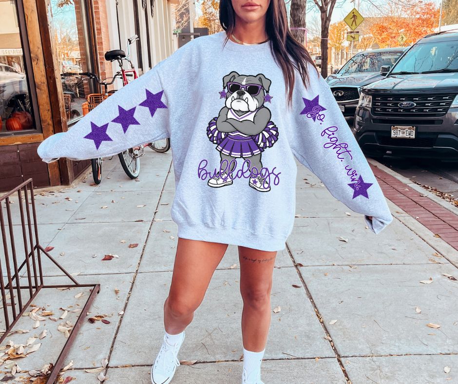 Bulldogs - Purple (Cheer Star Mascot) - DTF