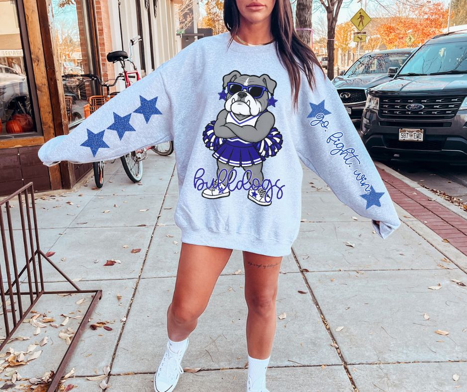 Bulldogs - Royal Blue (Cheer Star Mascot) - DTF