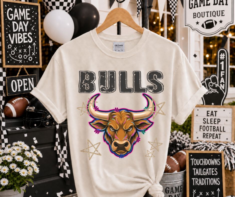 Bulls (Grunge Varsity Mascot) - DTF
