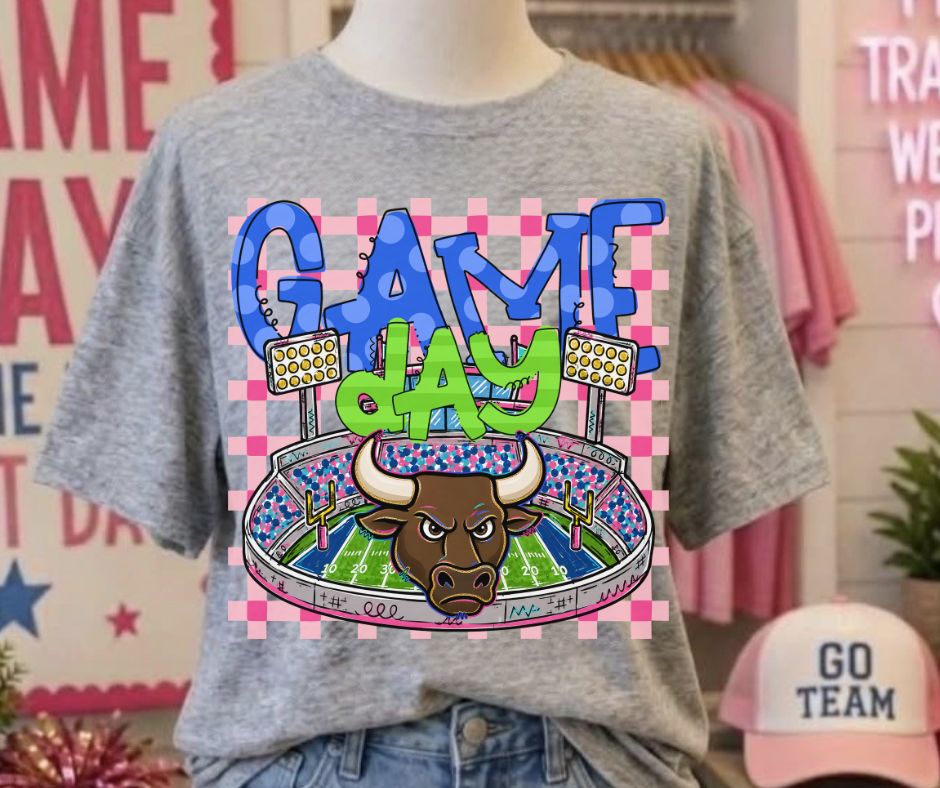 Bulls (Game Day Stadium Plaid Mascot) - DTF