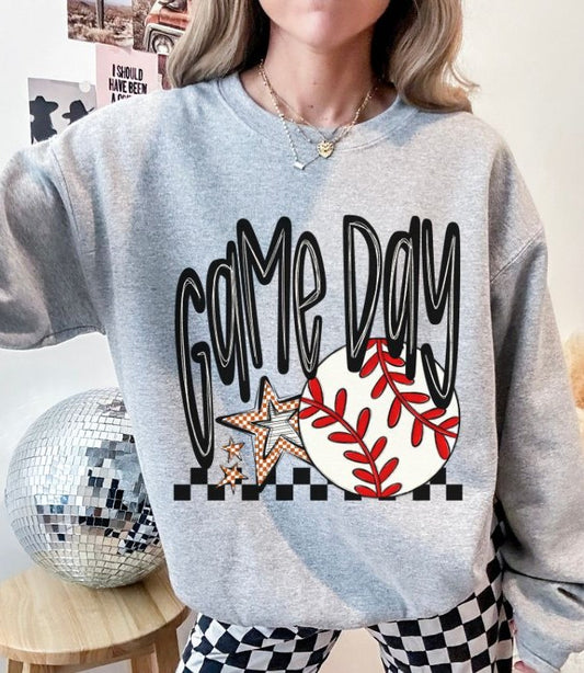 Game Day Stars (Baseball - Burnt Orange) - DTF