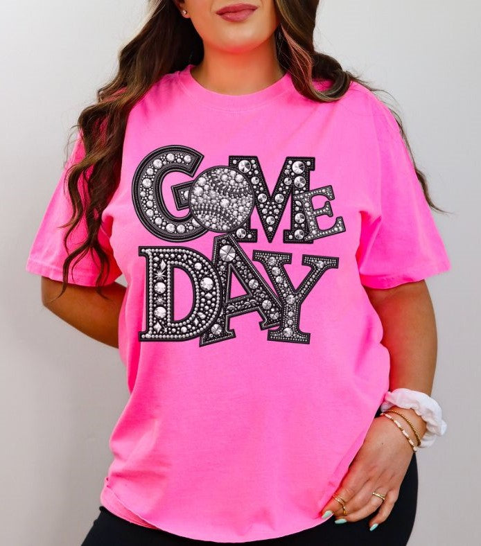 Baseball (Game Day Faux Rhinestones) - DTF