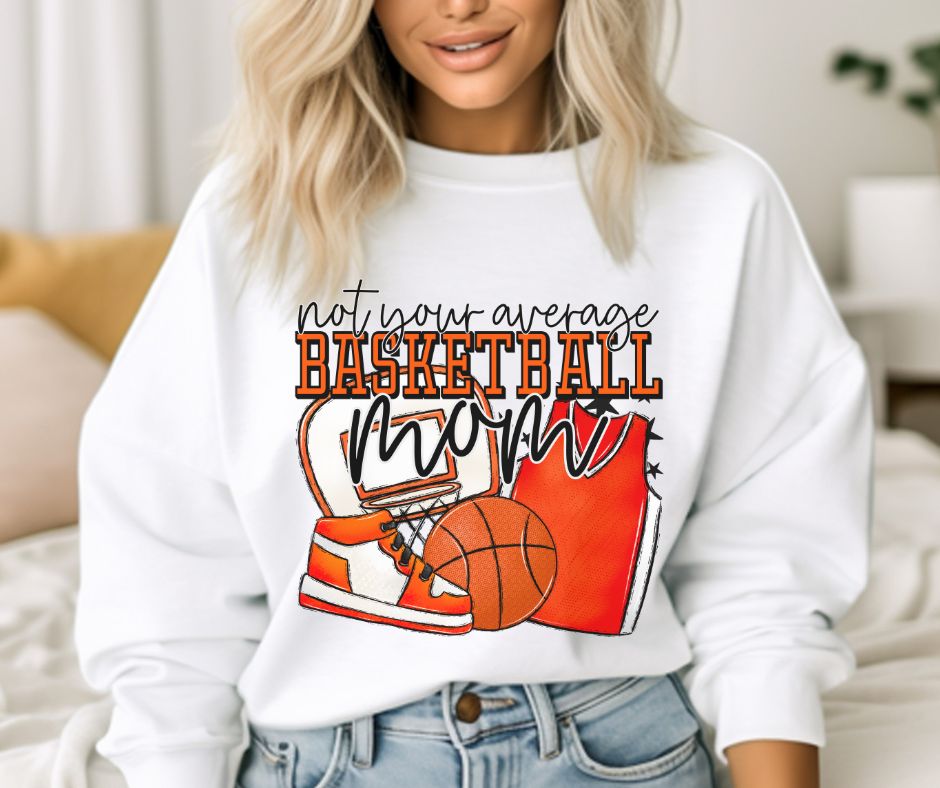 Not your average Basketball Mom (orange) - DTF