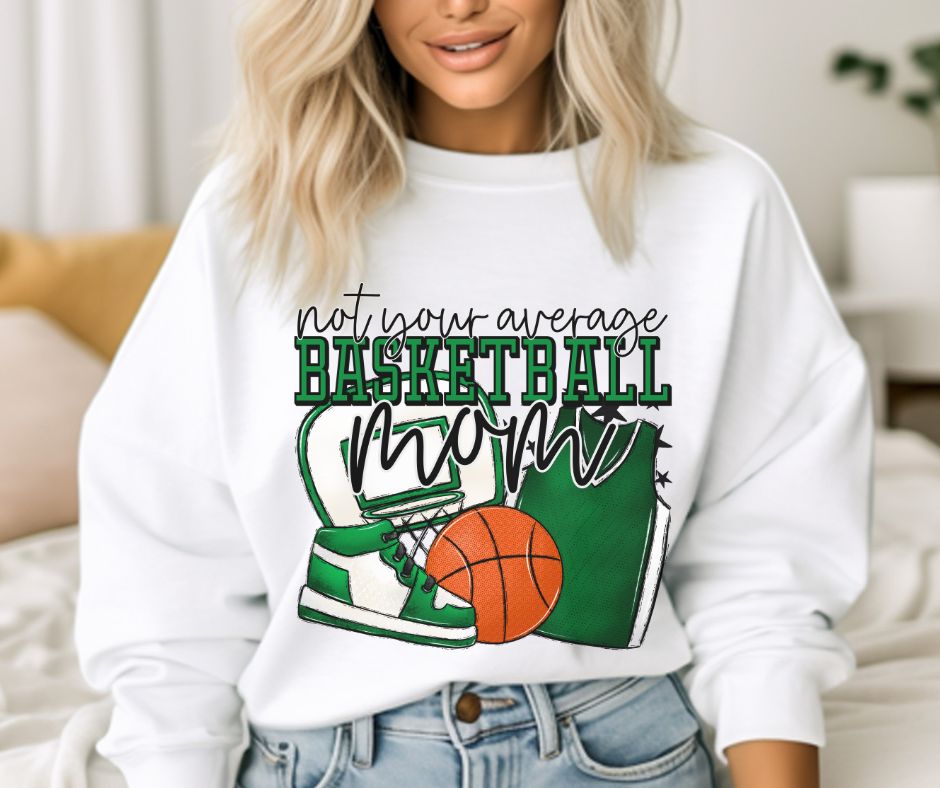 Not your average Basketball Mom (green) - DTF