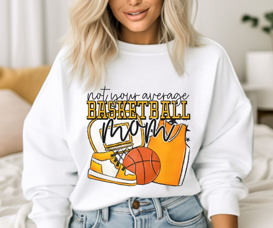 Not your average Basketball Mom (yellow gold) - DTF