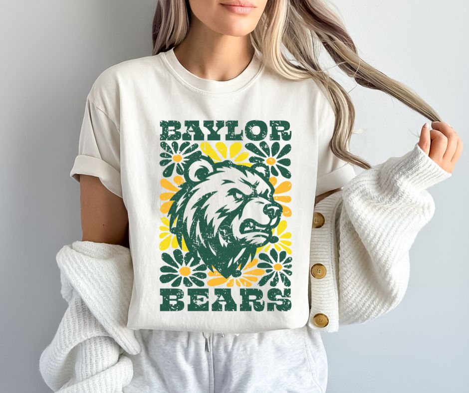 Baylor (Groovy Floral - College) - DTF