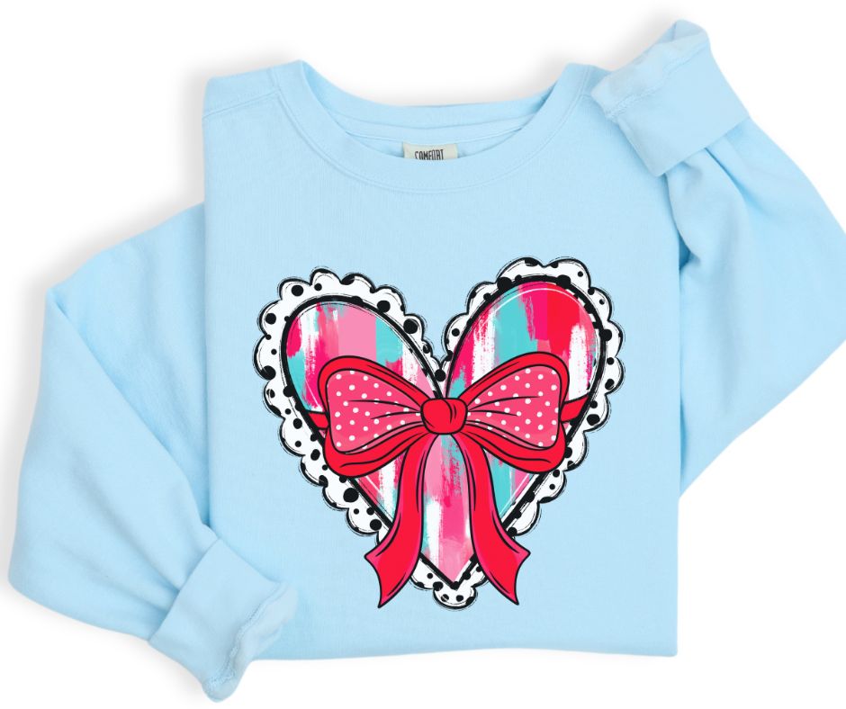 Brushstroke Heart (Coquette Bow) - DTF