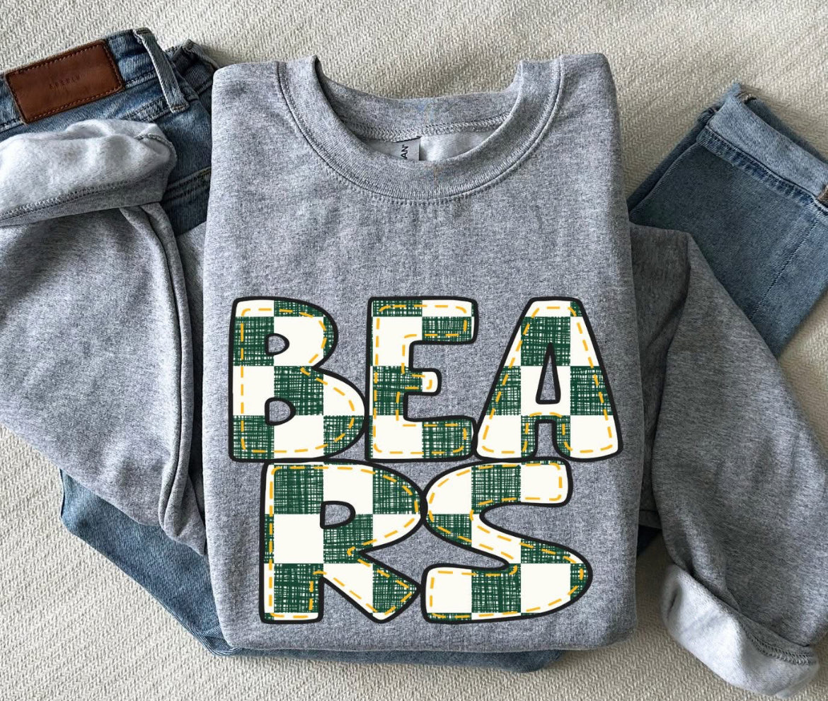 Bears (Bubble Stitch Distressed Checker) - DTF