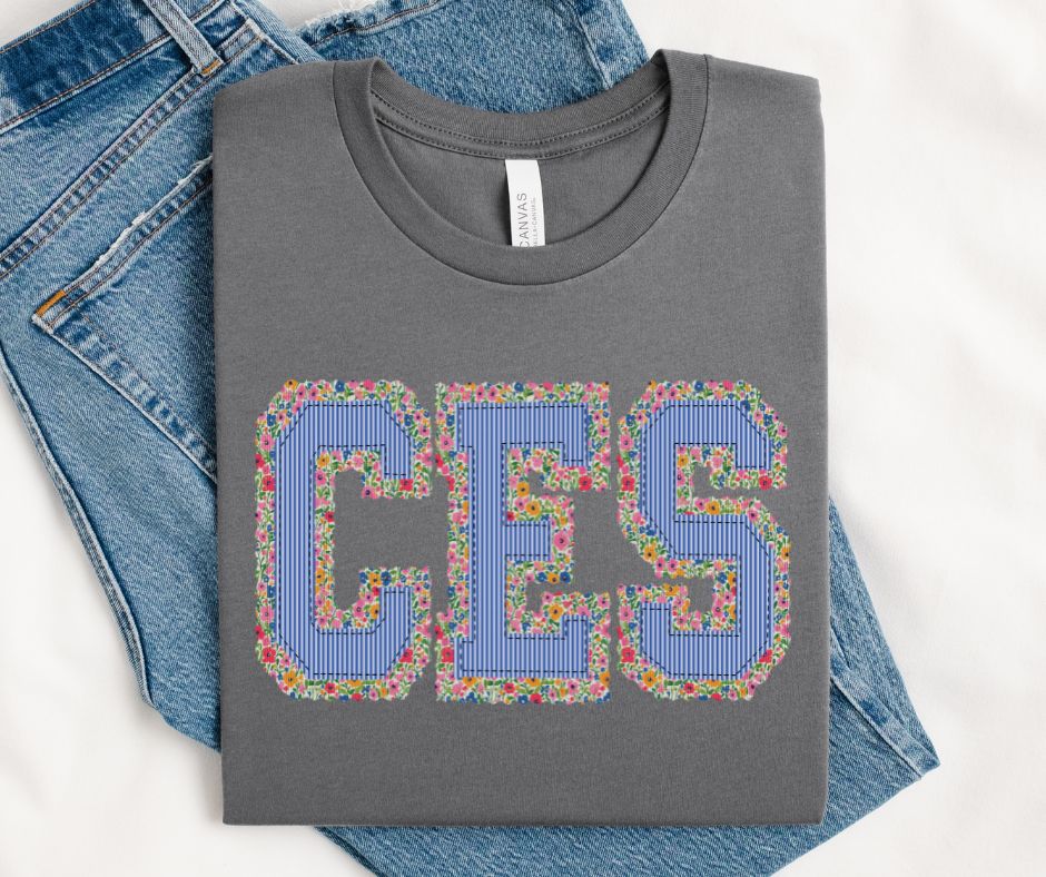 CES - Floral/Royal Blue (Prepster Mascot) - DTF