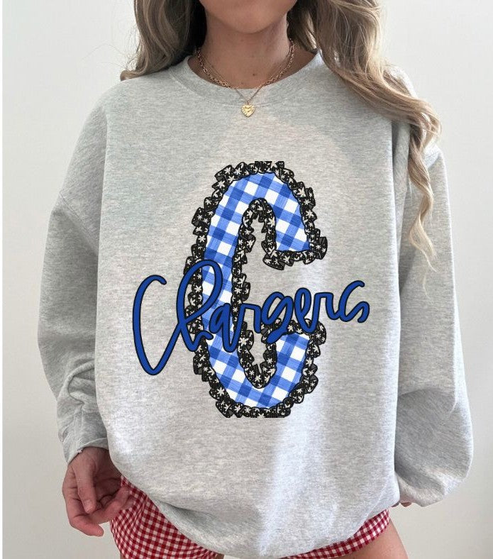 Chargers - Royal Blue (Daisy Ruffle Mascot) - DTF