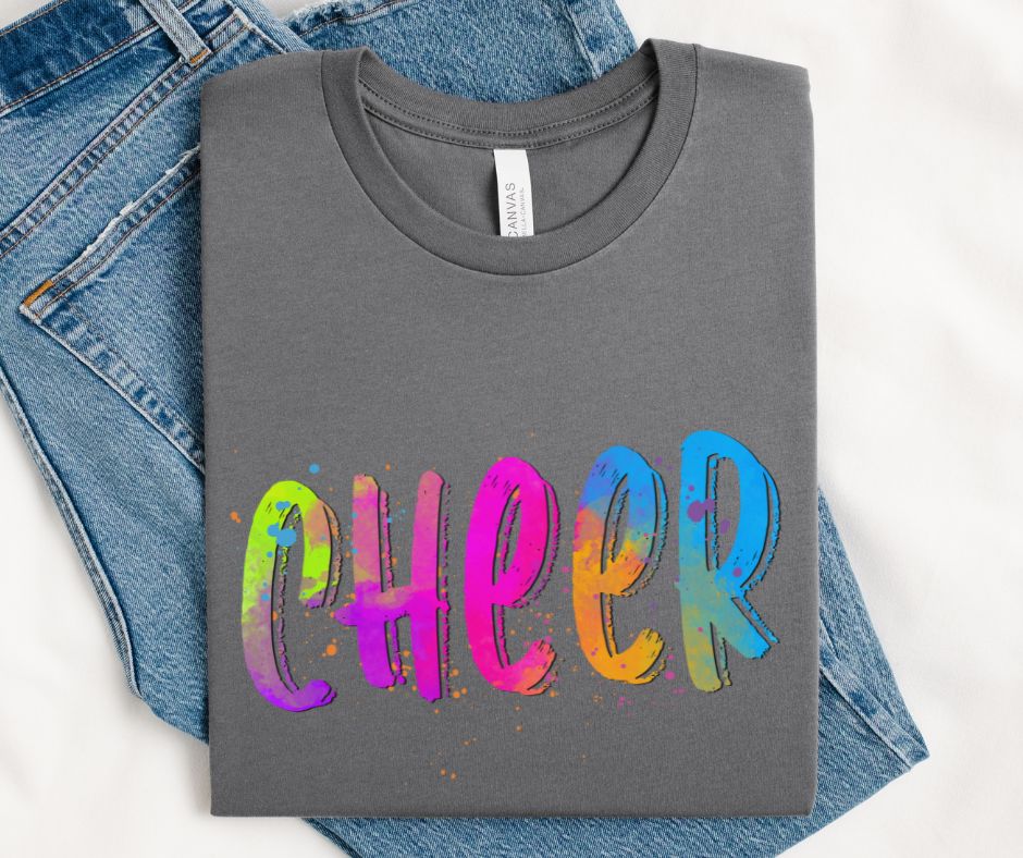 Cheer (Bright Colored Graffiti Style Words) - DTF