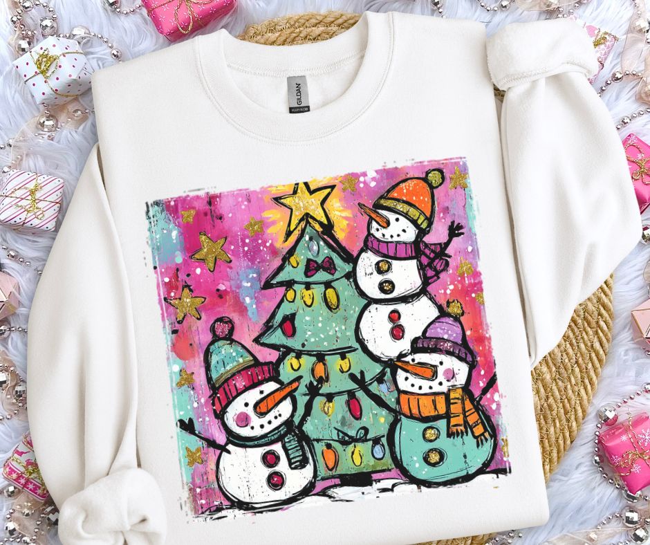 Christmas Snowman (Whimsical/Trendy) - DTF