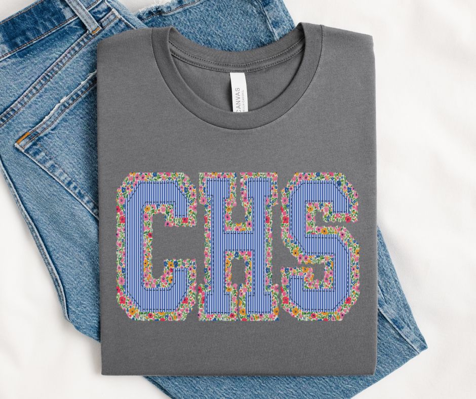 CHS - Floral/Royal Blue (Prepster Mascot) - DTF
