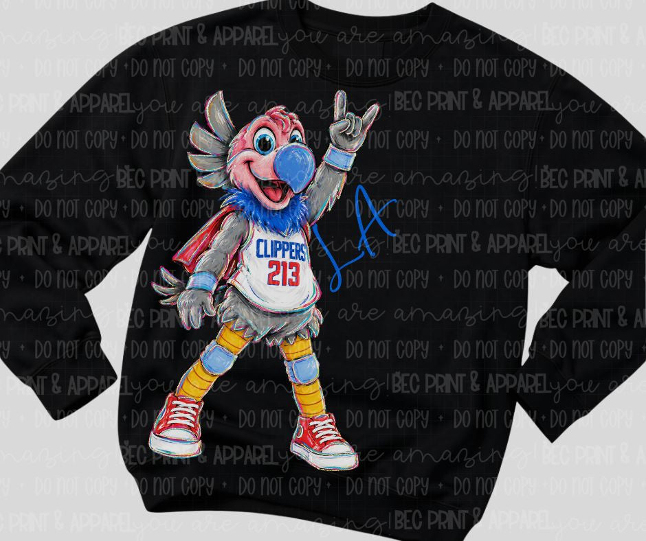 Clippers (Rockin NBA Mascot) - DTF