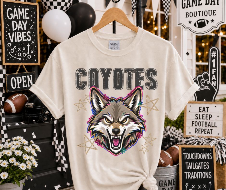 Coyotes (Grunge Varsity Mascot) - DTF
