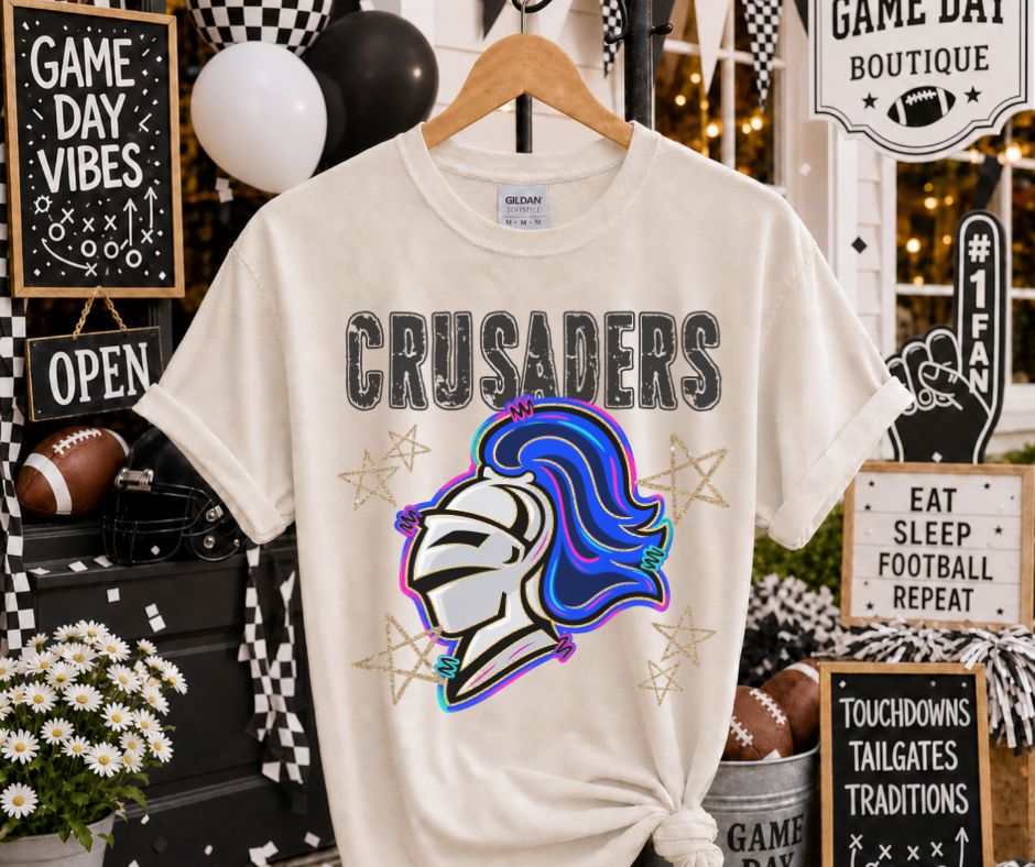 Crusaders (Grunge Varsity Mascot) - DTF