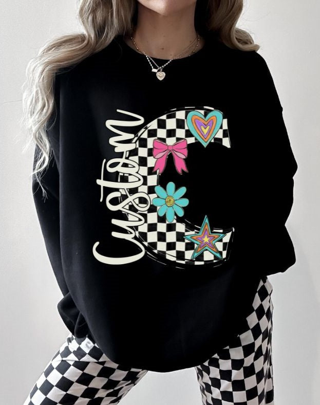 CUSTOM (Retro Checkerboard Mascot) - Design/Mock Up