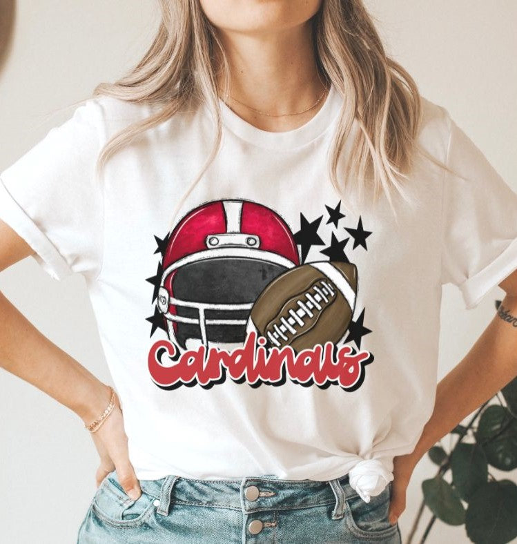 Cardinals mascot (stars - red helmet) - DTF