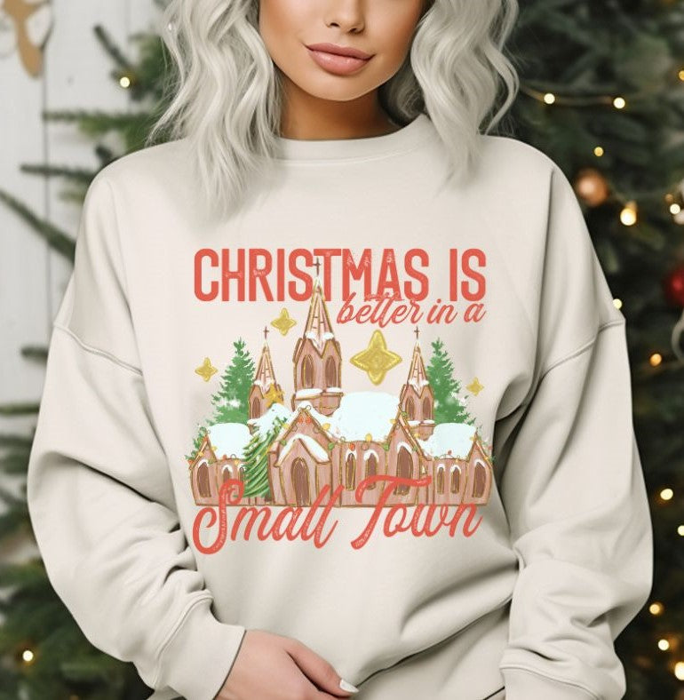 Christmas is better in a Small Town (Red) - DTF