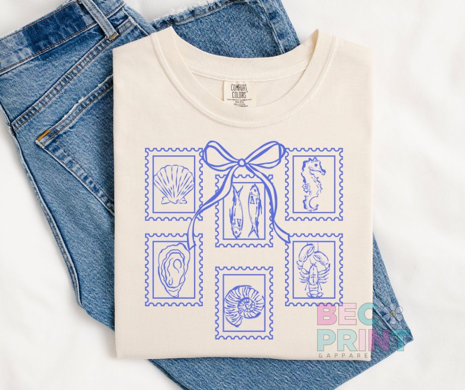 Coastal Coquette Stamps (Coastal/Fisherman Aesthetic) - DTF