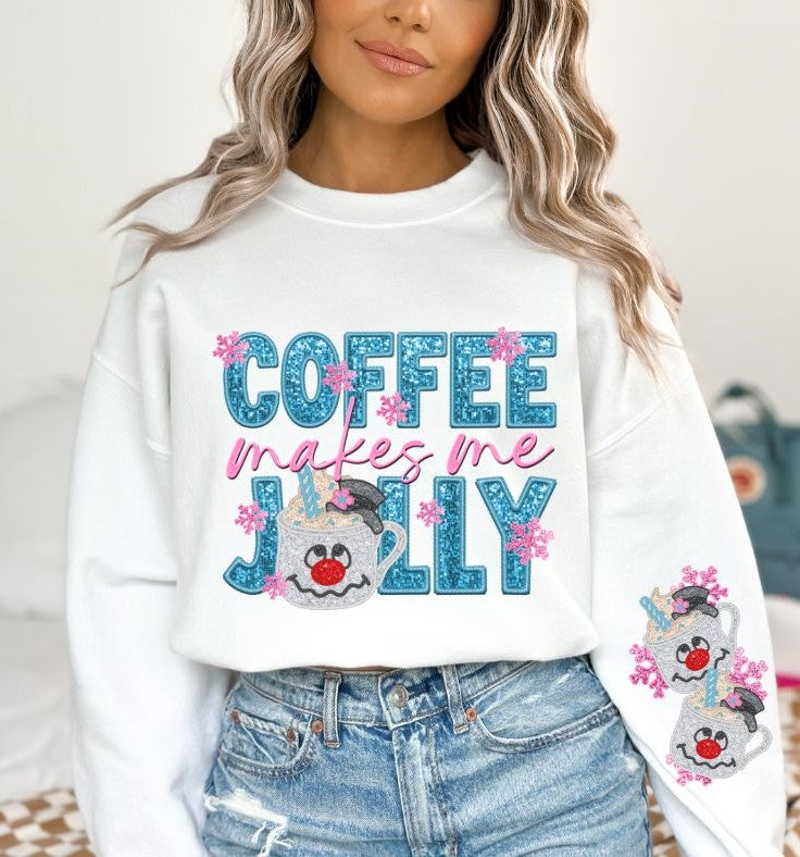 Coffee makes me Jolly (bling look) - DTF