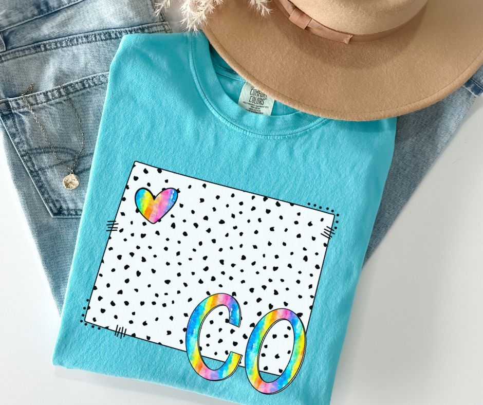 CO (Dotted Watercolor State Abbrev.) - DTF