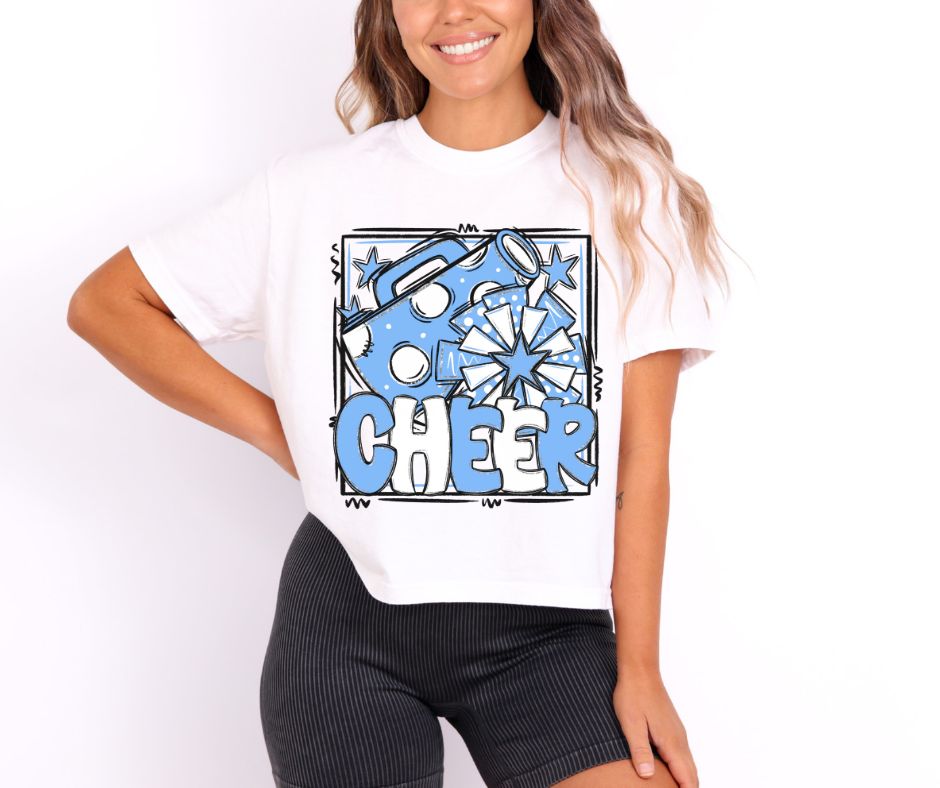 Cheer Collection (columbia blue/white) - DTF