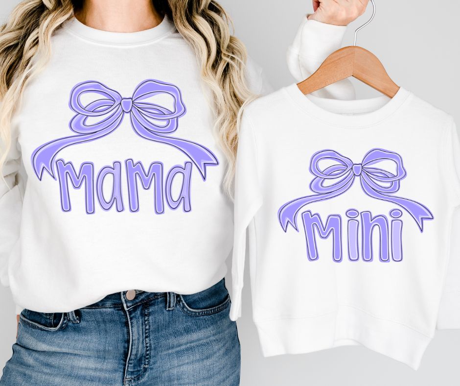 Mama & Mini Coquette (Purple) - DTF