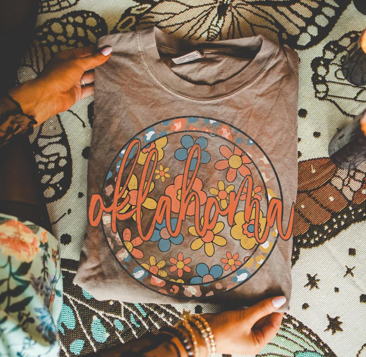 Oklahoma (Boho Floral State - transparent and non-transparent) - DTF