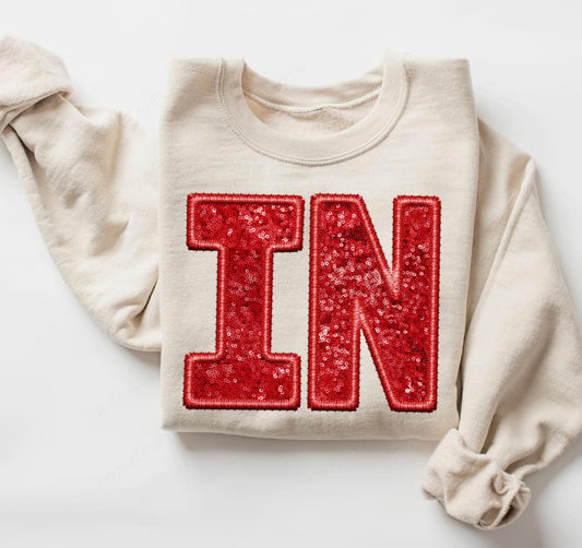 IN - Indiana (Sequins/Embroidery look) - DTF
