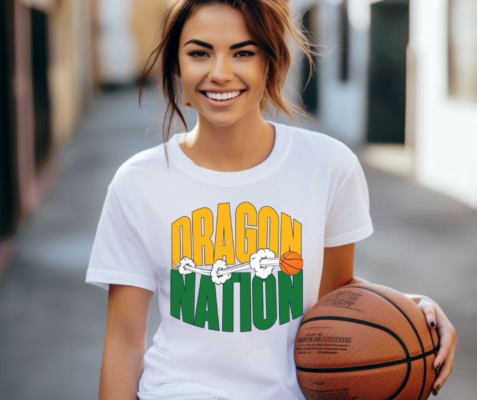 Dragons - Yellow Gold/Kelly Green (Mascot Nation Basketball) - DTF