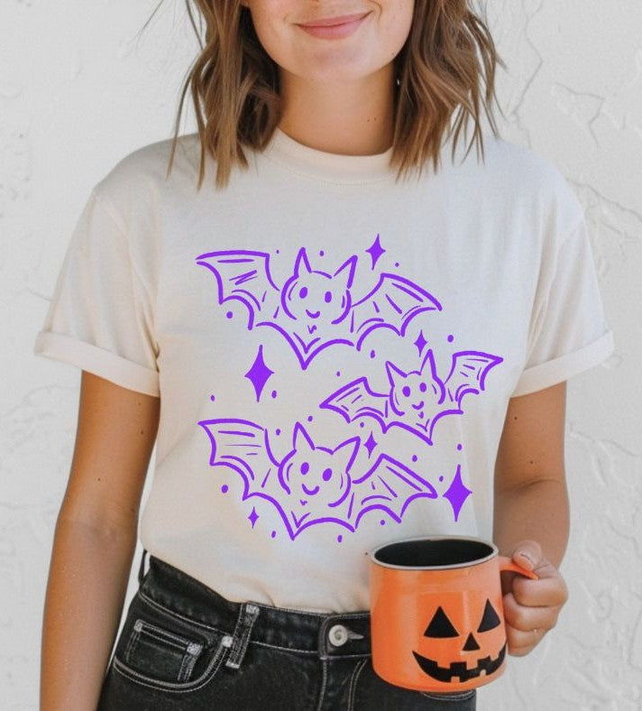 Doodle Halloween Bats - DTF