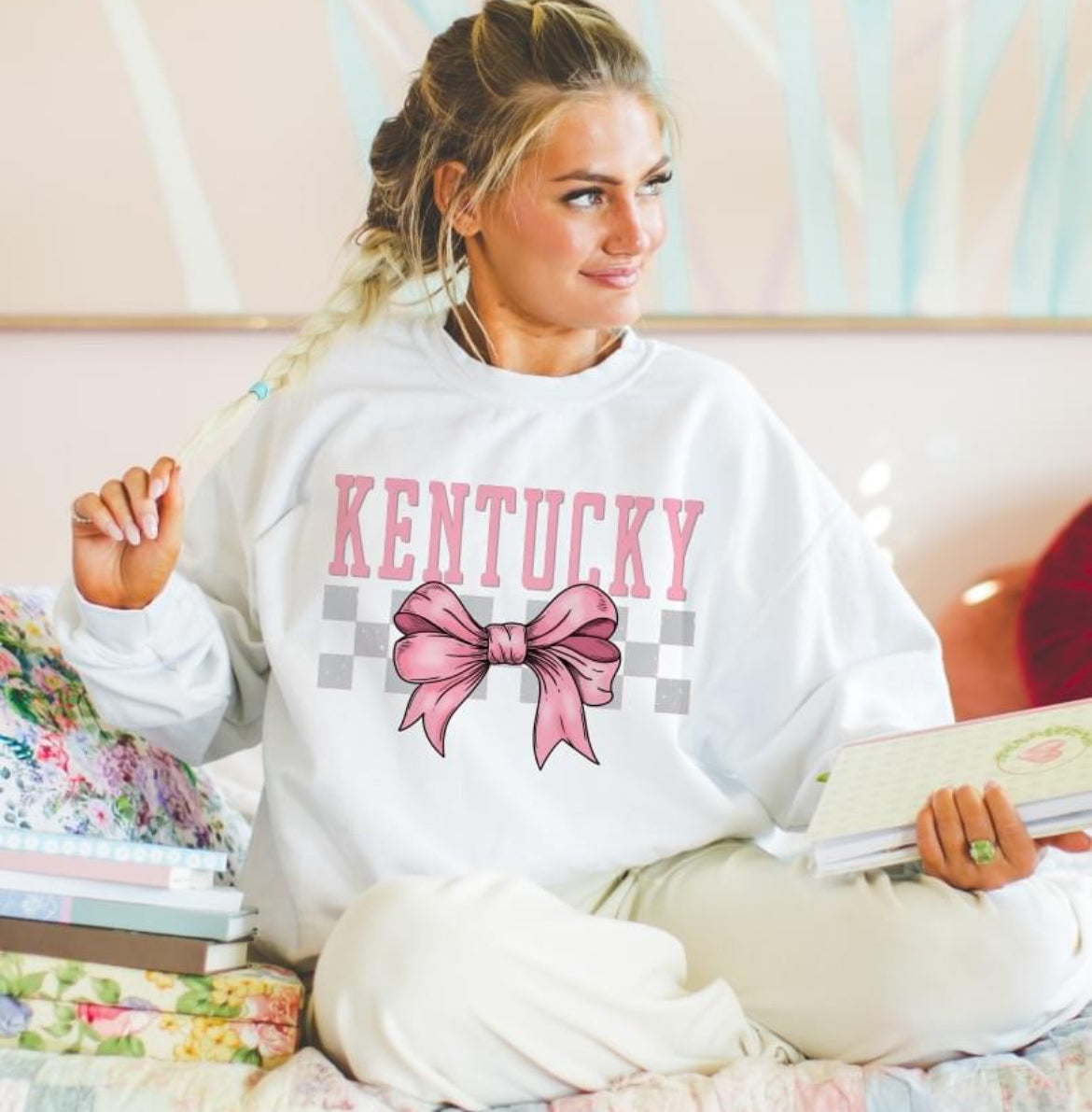 Kentucky (Checkered Bow - coquette) - DTF