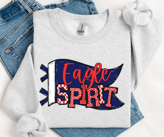 Eagle Spirit - Navy/Red (Spirit Pennant Mascot) - DTF