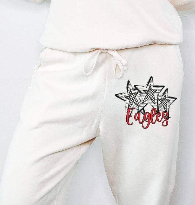 Eagles - Red (Stars and Checks) - DTF