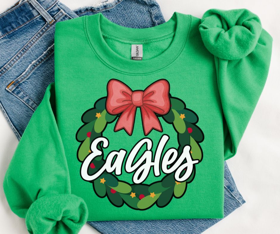 Eagles (Christmas Wreath Mascot) - DTF