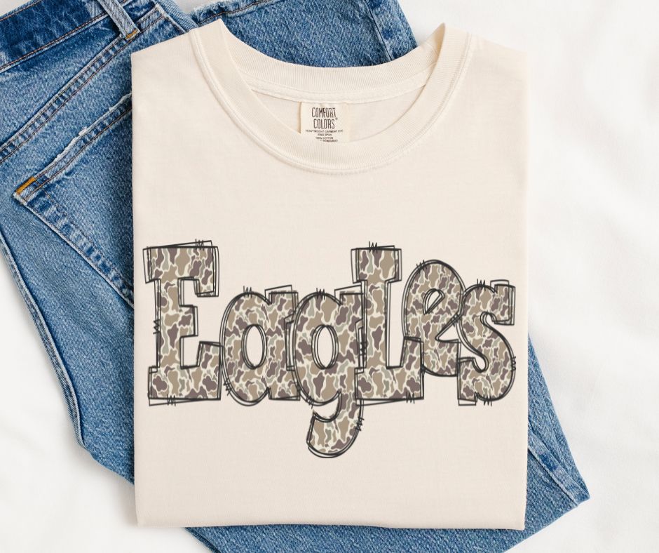 Eagles (Camo Doodle Mascot) - DTF