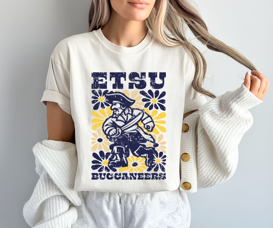 ETSU (Groovy Floral - College) - DTF