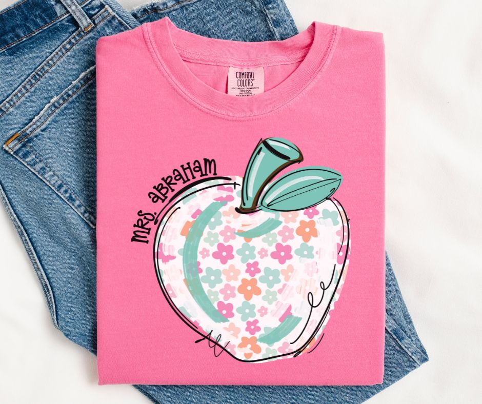 CUSTOM Teacher Apple (Personalized) - DTF