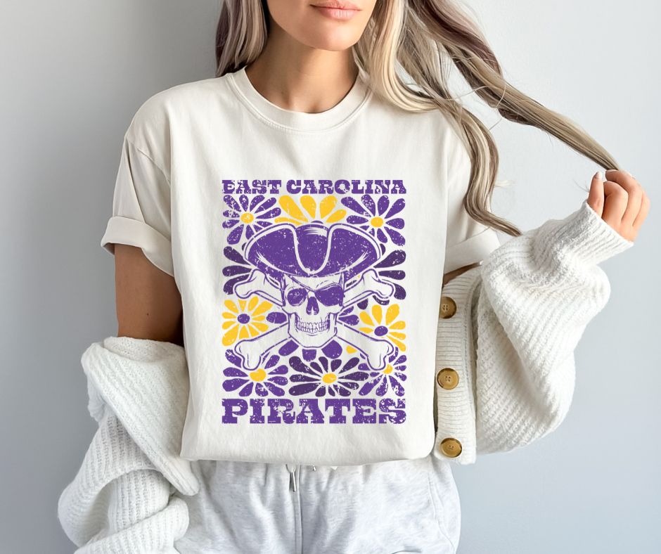 East Carolina (Groovy Floral - College) - DTF