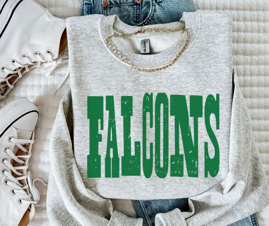 Falcons - Kelly Green (Mixed Up Mascot) - DTF