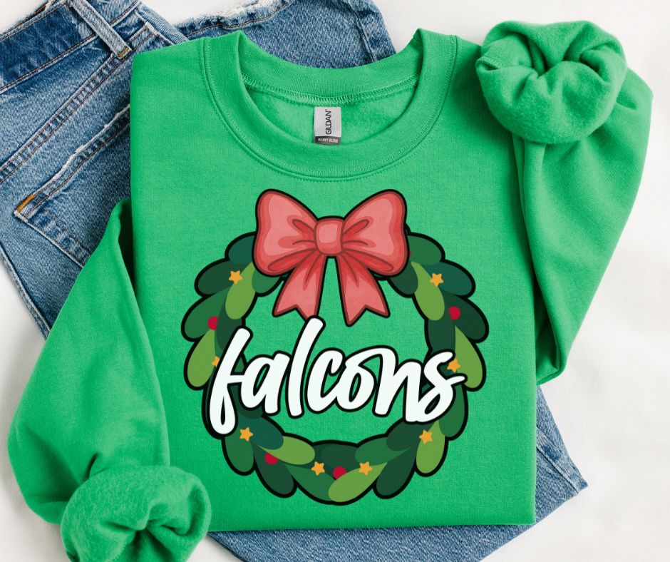 Falcons (Christmas Wreath Mascot) - DTF