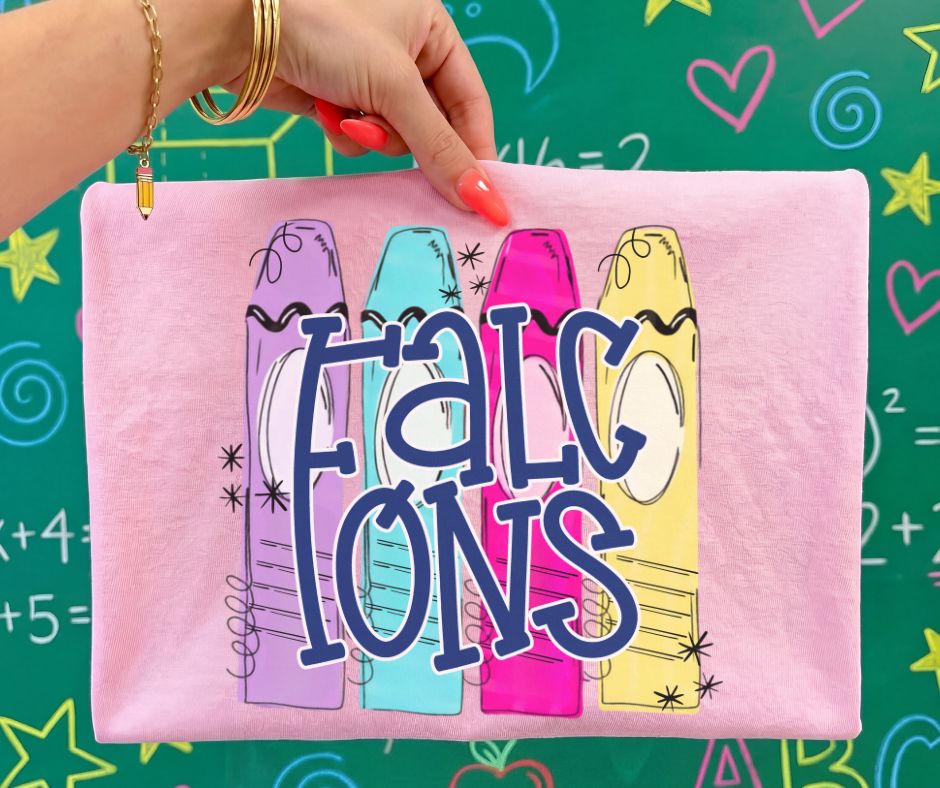 Falcons (Crayon Doodle Mascots) - DTF
