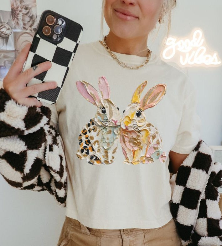 Leopard Painted Bunnies (faux) - DTF