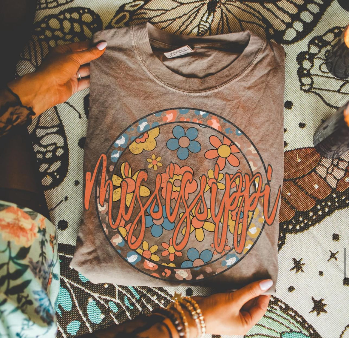 Mississippi (Boho Floral State - transparent and non-transparent) - DTF