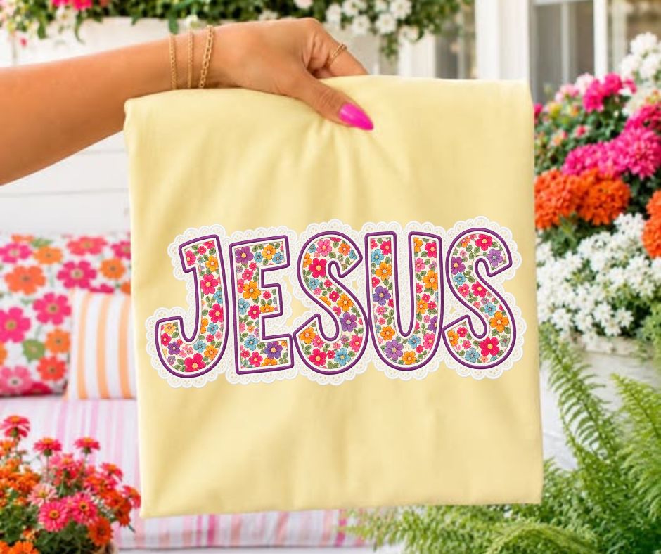 Jesus (Floral Lace) - DTF