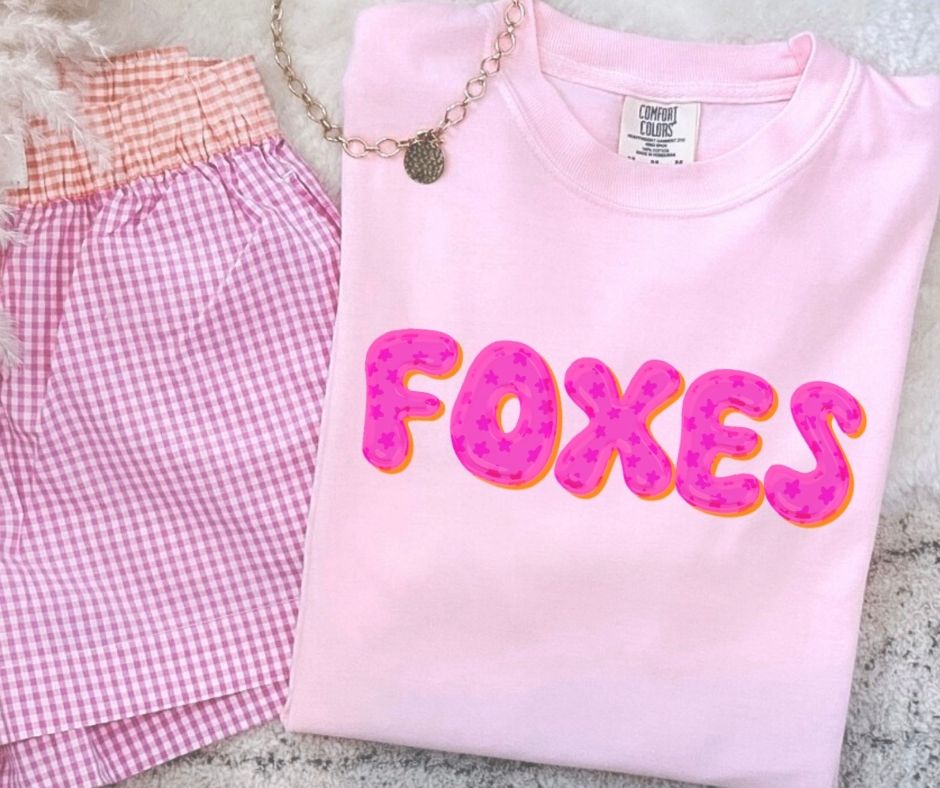 Foxes (Pink Bubble Stars Mascot) - DTF