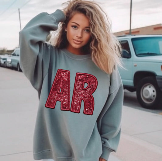 AR - Arkansas (Sequins/Embroidery look) - DTF