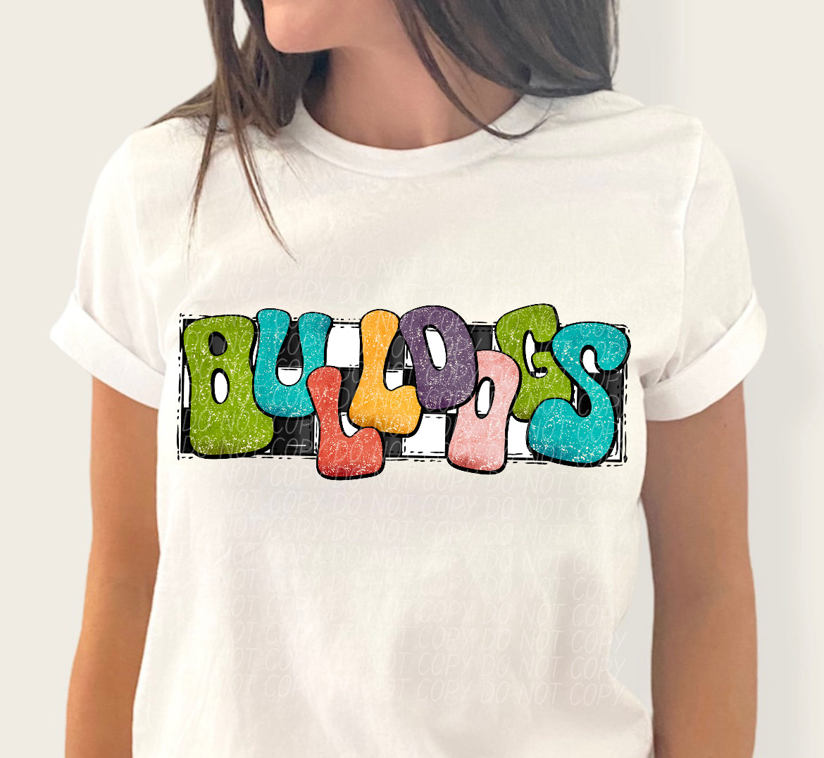 CUSTOM Mascot (Retro Checkered - CUSTOM COLORS ONLY) - Design/Mock Up